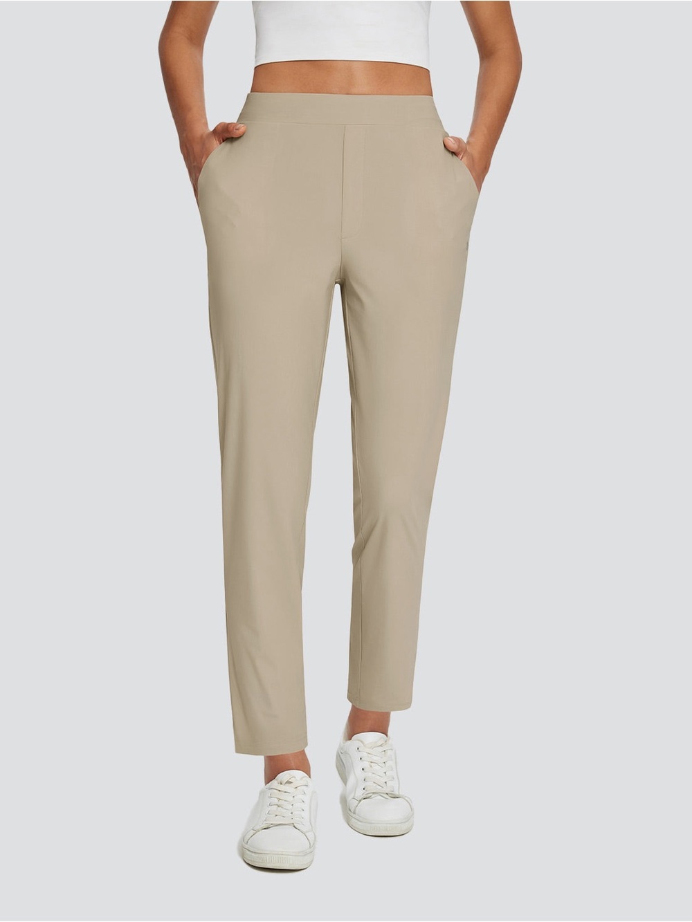 Baleaf UPF 50+ High-Rise 4 Pocket Pants Khaki Joggers Size Medium